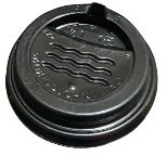 PLASTIC LID FOR 8OZ RIPPLE CUP BLACK  80MM (1*1000)