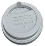 PLASTIC LID FOR 8OZ RIPPLE CUP WHITE  80MM (1*1000)