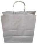 KRAFT PAPER BAG 28*28*15 WHITE WITH TWISTED HANDLE UNPRT